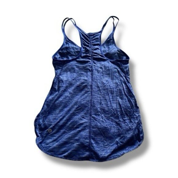 Lululemon What The Sport Singlet II Heathered Sapphire Blue Size 6 - Picture 7 of 10